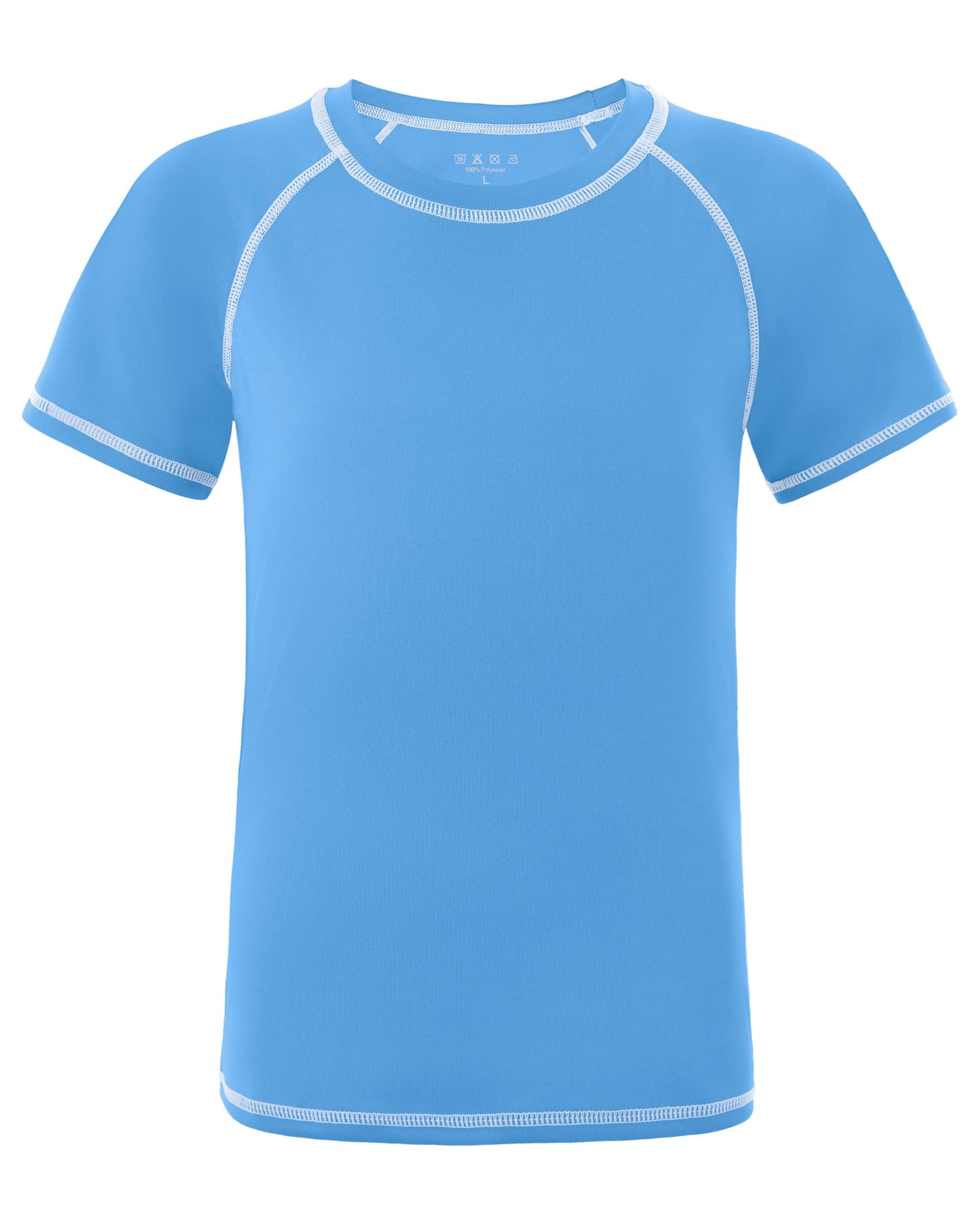 Roadbox Boys Rash Guard Short Sleeve Swim Shirt, UPF 50+ UV Water Shirts for Kids, Surf Fishing Sun Protection Rashguard