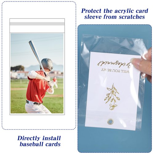 300Pcs Self Sealing BagsGraded Card Sleeves Resealable Team Bags Baseball Sports Holders Plastic Collectible Protection for Tradingcards Photos Bookmarks Jewelry Treats Beads Candy