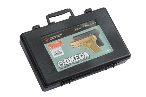 Combact Pocket Twin Spring Airsoft Dual Pistol Combo Pack Set Hand Gun w/Case 6mm BB 0.12g (Case Included)