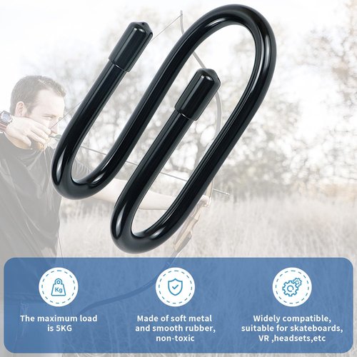 Kesywale Bow Hanger Wall Mount Adjustable Bows Holder Storage Wall Rack to Display Your Bow, Pack of 4 (4)