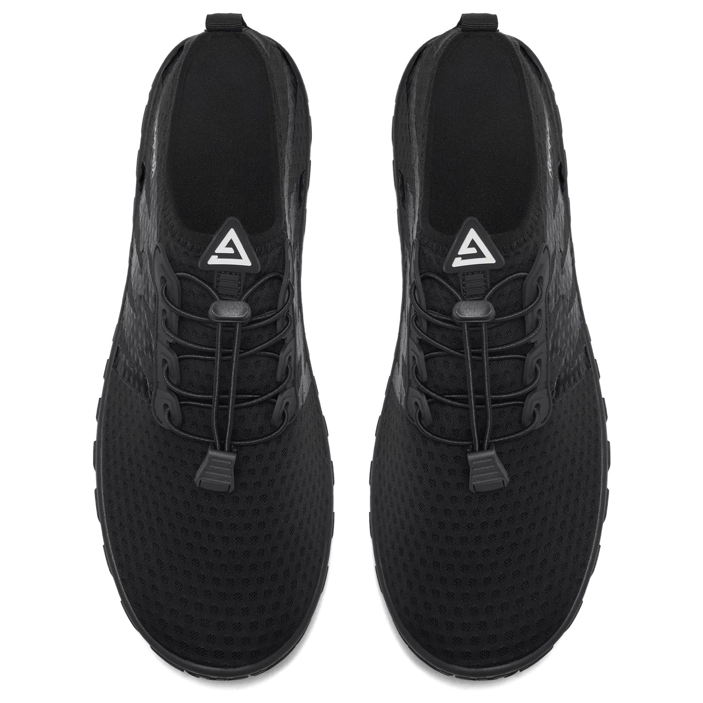 Racqua Womens Water Shoes Mens Quick Dry Barefoot Swim Shoes Lightweight Sports Beach Surfing Kayaking Aqua Shoes Black 11.5 Women/10.5 Men