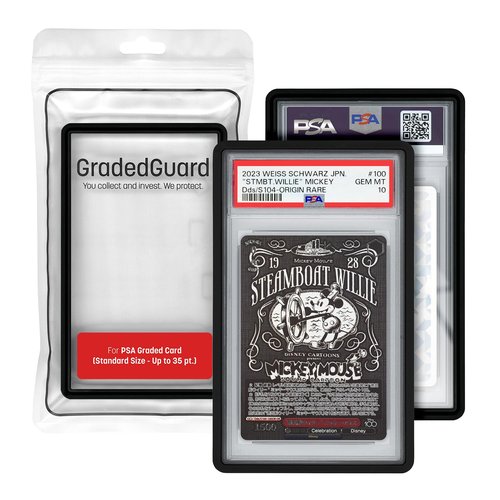 GradedGuard Graded Card Guard Case for Standard PSA Slab Case | Multiple Colors | Soft Touch Matte Finish | Stackable | Made to Fit PSA | Solid TPU and PC Design. (Black)