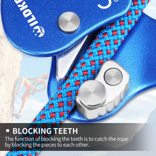 WILDKEN Climbing Ascender Fall Protection Belay Device Climbing Rope Grab for Rock Climbing Mountaineering Tree Arborist Expedition Caving Rescue Aerial Work