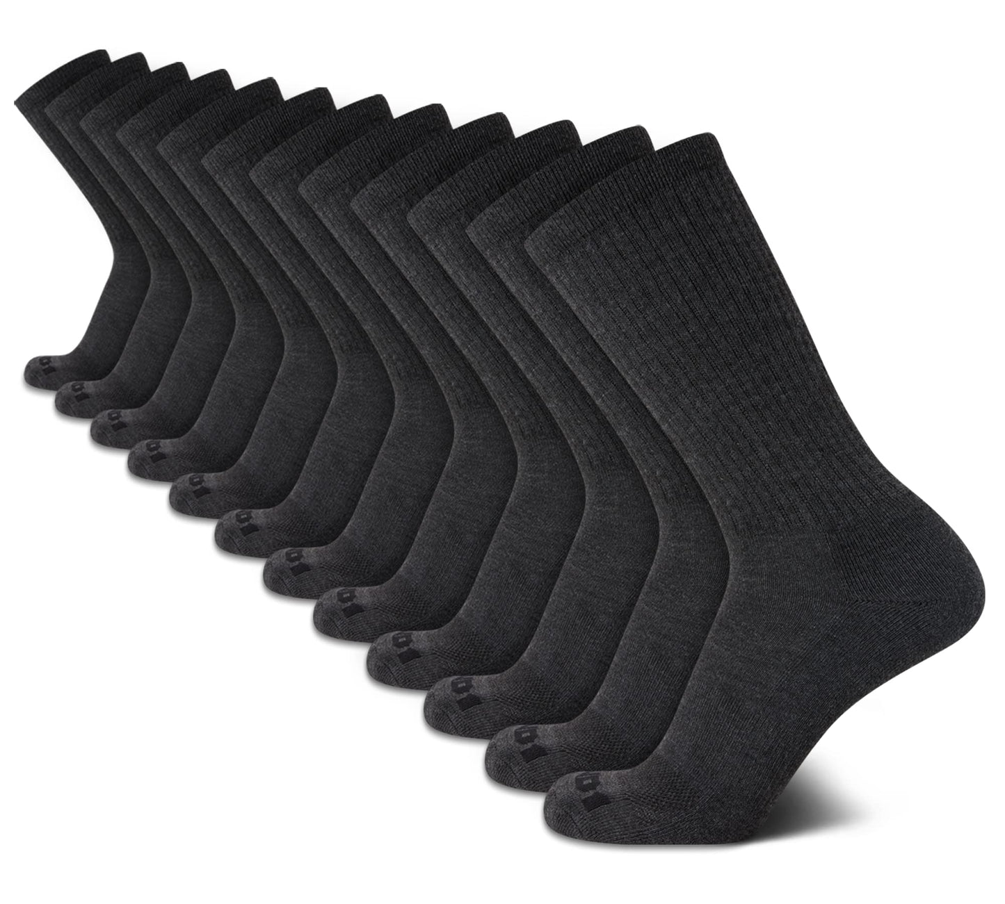 AND1 Mens Crew Socks 12 Pack Cushioned Athletic Socks