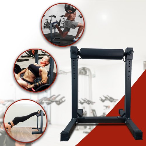 Bulgarian Split Squat Stand, Single Leg Squat Stand,11-Level Adjustable Single Leg Squat Roller, Lower Body Specialty Machine, Leg Lunges,Red and Black