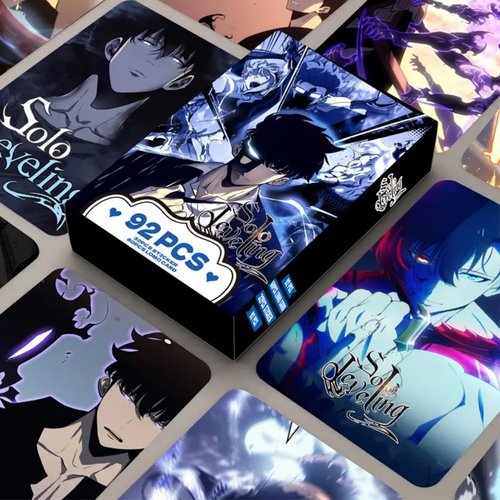 Solo Leveling Anime Lomo Cards, 92pcs Pack Collectible Cards