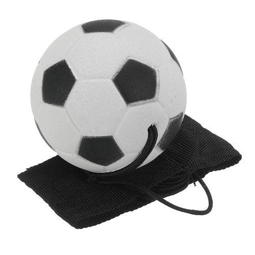 PATIKIL 2.5 Inch Sports Wrist Ball, Soccer Rubber Rebound Wristband Wrist Return Ball Sport on a String for Exercise Play, White