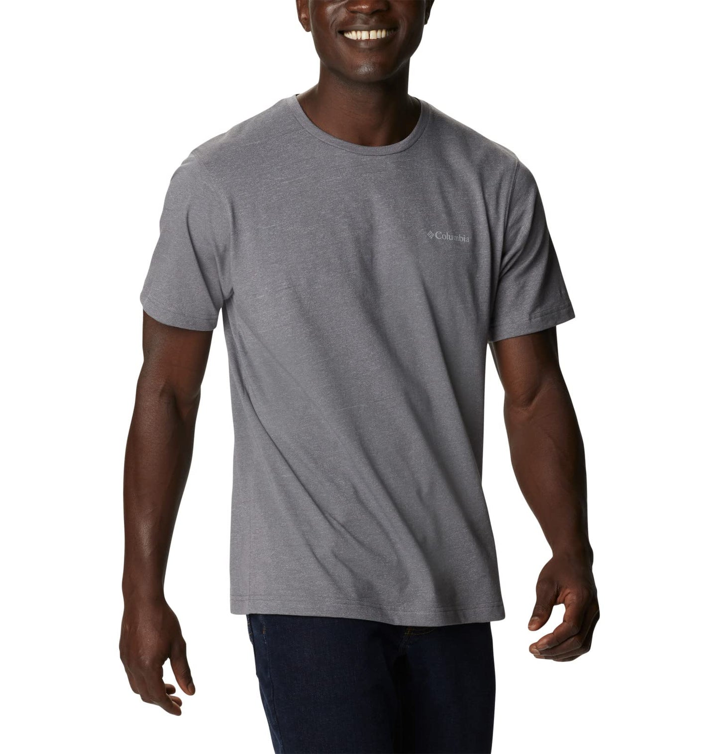 Columbia Mens Thistletown Hills Short Sleeve T-Shirt, City Grey Heather, 1X