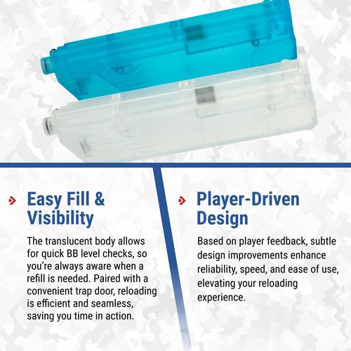 Evike Airsoft - 6mmProShop 120rd Airsoft Universal BB Speed Loader (Color: Small ~120rds / Blue)