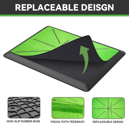 Golf Hitting Mat, Golf Practice Mat Outdoor Indoor for Training Chipping Show Swing Path, Golf Impact Turf Mat with Rubber Backing,Golf Accessories for Men,Gifts for Men/Dad/Husband