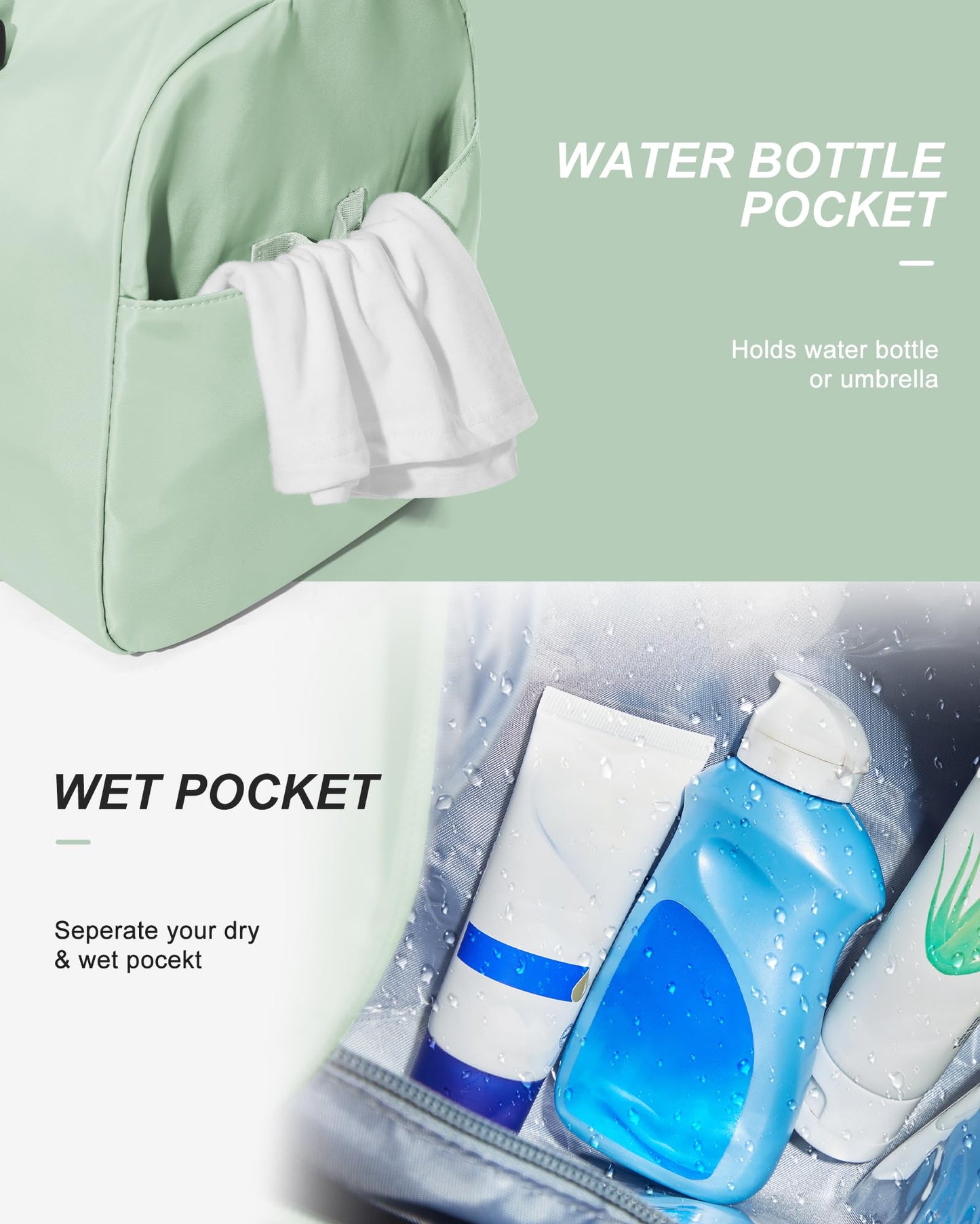 Gym Bag Womens Mens with Shoes Compartment and Wet Pocket Travel Duffel Bag for Women for Plane Sport Gym Tote Bags Swimming Yoga Small Waterproof Weekend Overnight Carry on Bag Hospital Holdalls