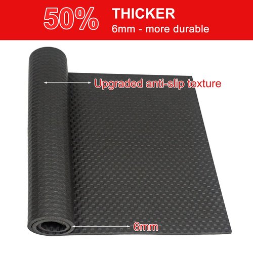 LM BODYCARE Bike Mat-6mm Thick Exercise Bike Mat,Treadmill Mat for Carpet & Hardwood Floors,Mats for Gym Equipment,Indoor Exercise Equipment Mat,Exercise Mat,Fitness Mat,Stationary Bike Mat, 12*25