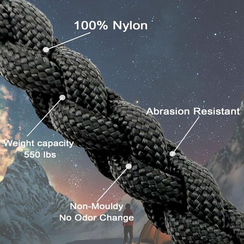 550 Paracord 33FT, Heavy-Duty Tactical Parachute Cord, 4mm Outdoor Survival Rope for Camping, Hiking, DIY & Emergency
