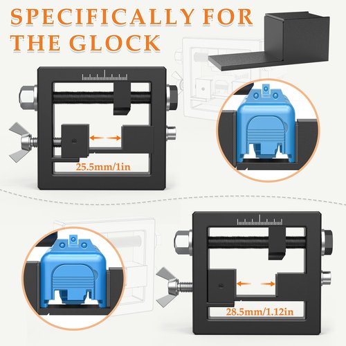 SporGain Pistol Sight Pusher Tool with Heavy-Duty Design Glock 19/43 and Similar Models, Fits Square Slides for Rear Sight Removal and Adjustment