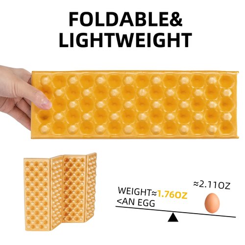 QUNATURE Stadium Seat Pad Folding Mat Camping Foam Pad Lightweight Portable Hiking Seat Pad Z Seat Cushion for Backpacking