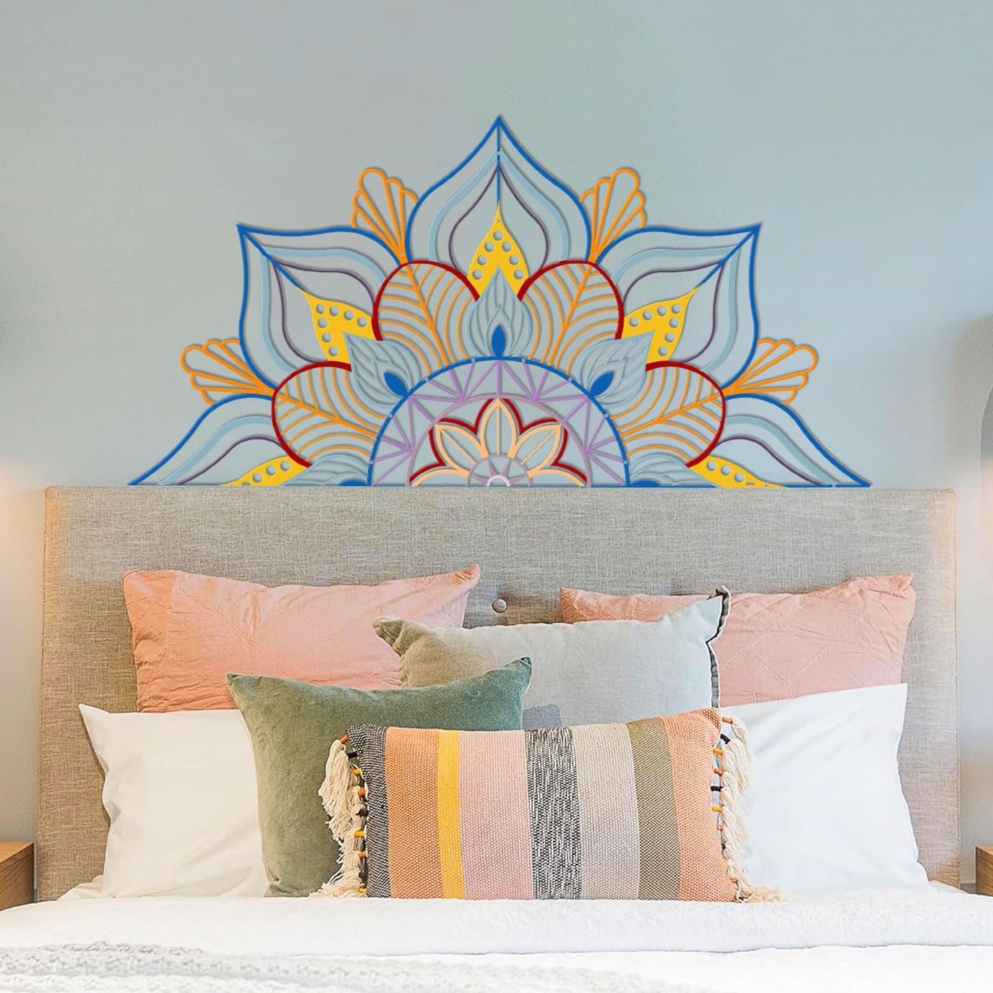 Resama Large Metal Mandala Wall Decor, Unique Lotus Flower Wall Art, Suitable for Office and Home Indoor and Outdoor Decoration