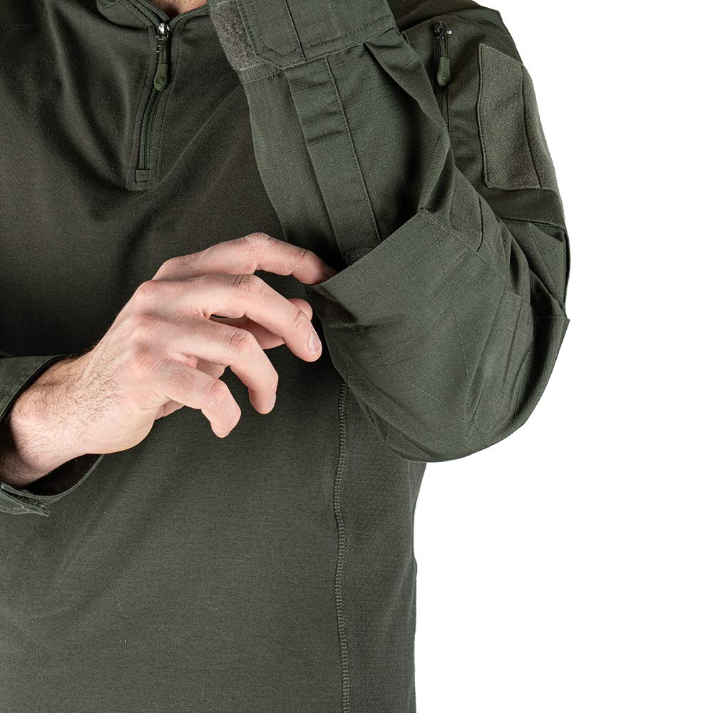 LA Police Gear LAPG Men's Combat Shirt, Long Sleeve Combat Shirt for Men, Comfortable & Lightweight Uniform Shirt