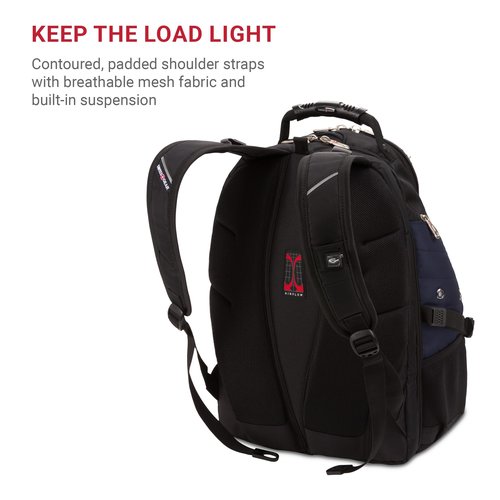 SwissGear 1900 Scansmart TSA 17 Laptop Backpack, Blue/Black, 19-Inch