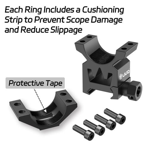 UUQ 1'' Scope Rings，2 Pieces High Profile 1-Inch Scope Mount Rings, 2-Pack for for Picatinny Rails