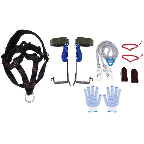 AGULIUM Tree Climbing Gear Equipment, Tree Climbing Spikes kit for Tree Work, Picking Fruit, Outdoor Jungle Survival, 330 lbs Load Capacity