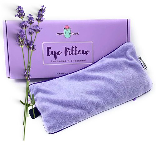 Mumu Wraps Lavender Aromatherapy Weighted Eye Pillow - Ideal for Sleeping, Yoga, and Meditation - Includes Extra Cover - Perfect Self-Care and Relaxation Gift for Women and Moms