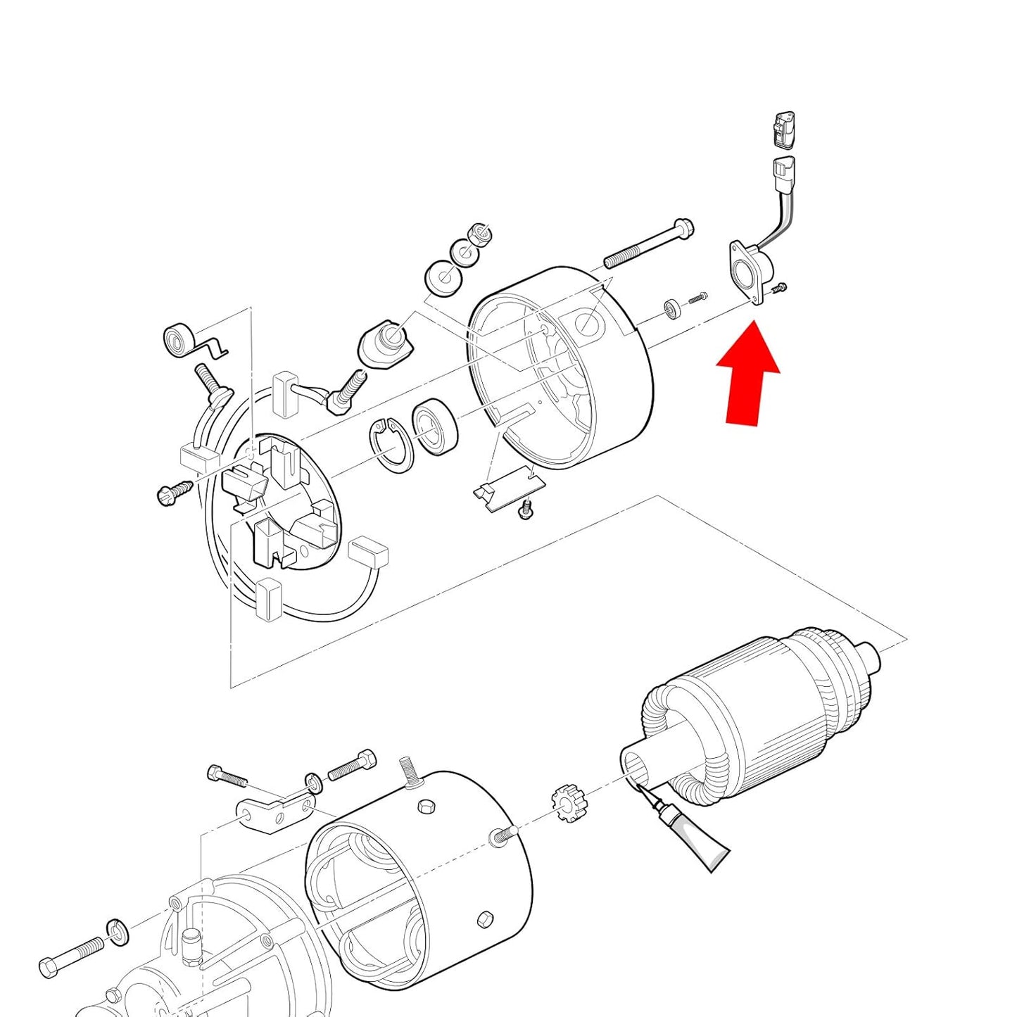 10L0L (High Speed Magnet) Speed Sensor for Club Car IQ DS and Precedent 2004-up 48V Electric Golf Cart with ADC Motor, OEM# 102704901 102265601