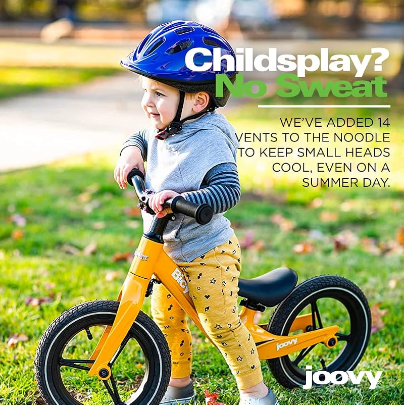 Joovy Noodle Kids Bike Helmet S-M Blueberry (Medium) - Adjustable, Ventilated