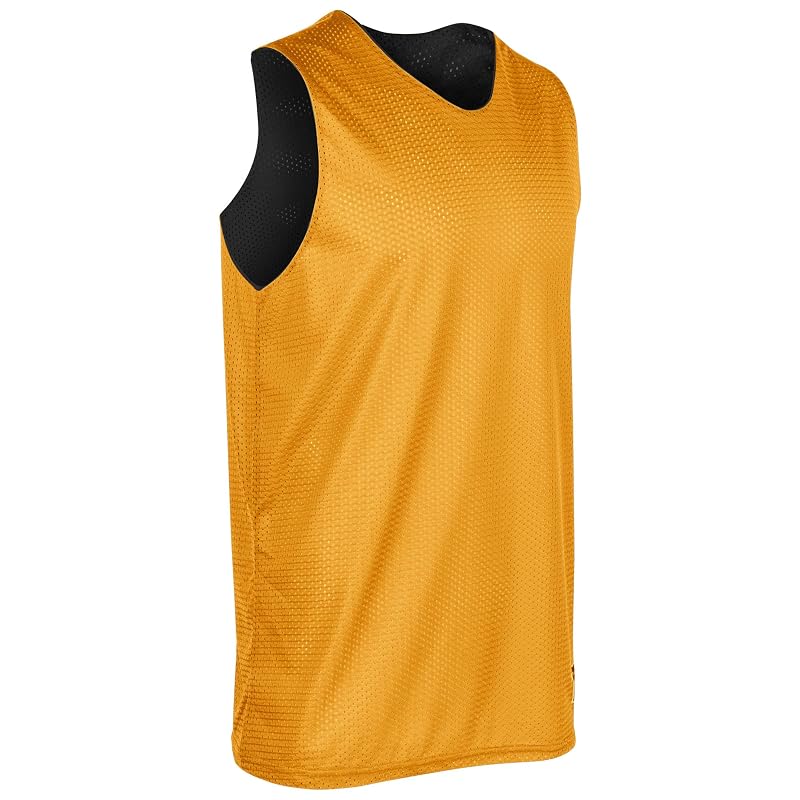 Champro Zone Reversible Youth Basketball Jersey - Black/Gold, Large