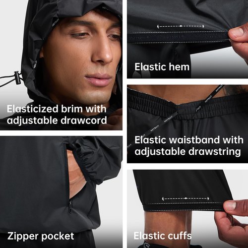 HOTSUIT Sauna Suit for Men Weight Loss Sweat Suit Boxing Exercise Sweat Sauna Jacket Pants