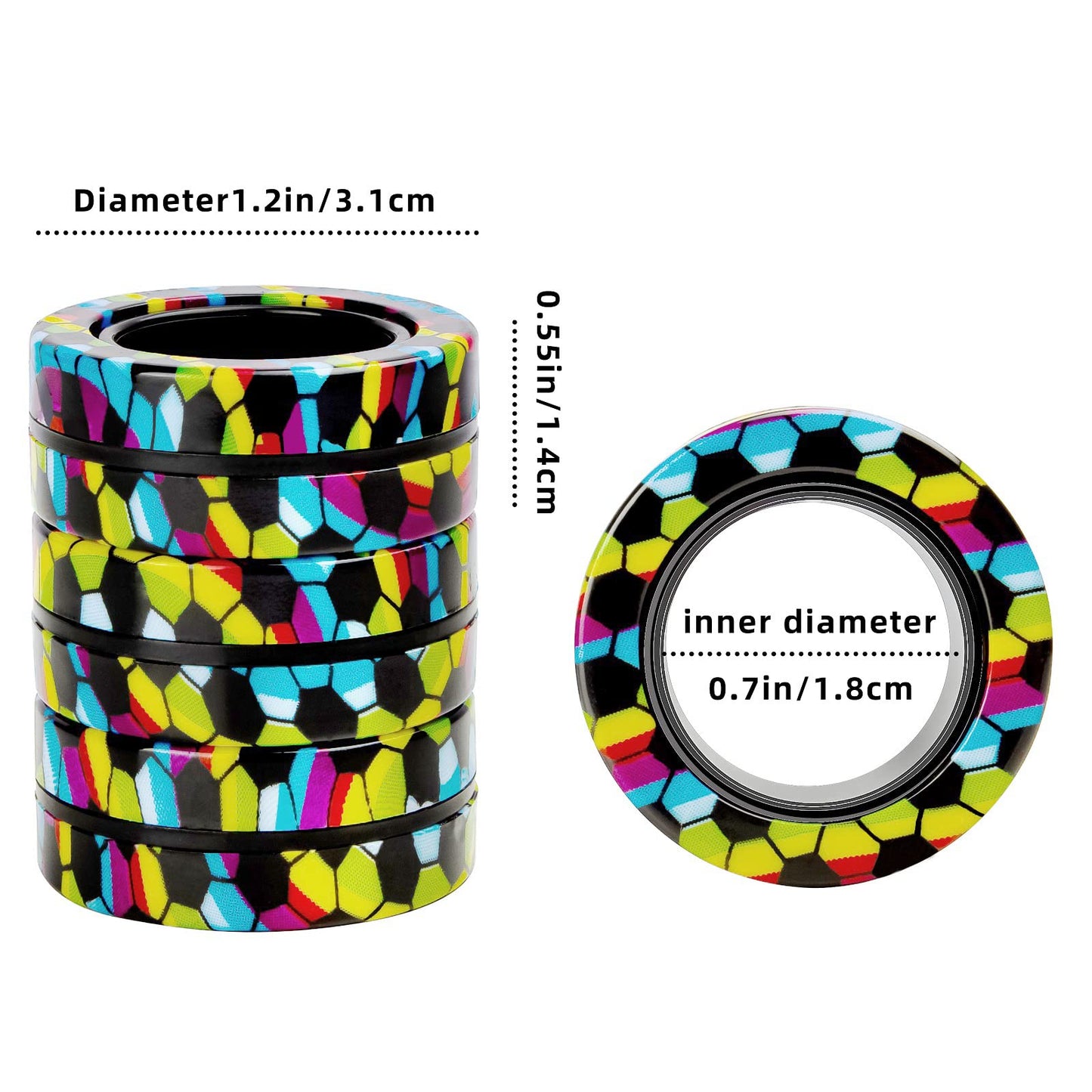 Magnetic Rings Fidget Toy Set, Idea ADHD Fidget Toys, Adult Fidget Magnets Spinner Rings for Anxiety Relief Therapy, Fidget Pack Great Gift for Adults Teens Kids Easter Basket Stuffers (3PCS)
