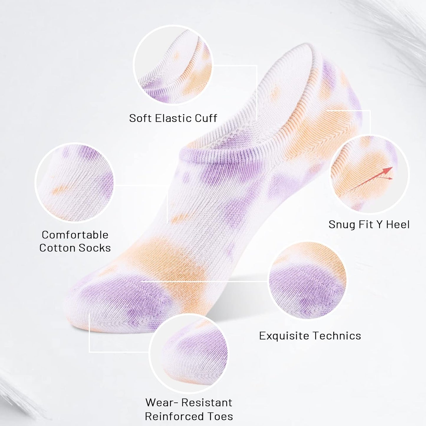 IDEGG No Show Socks Womens and Men Low Cut Ankle Short Anti-slid Athletic Running Novelty Casual Invisible Liner Socks