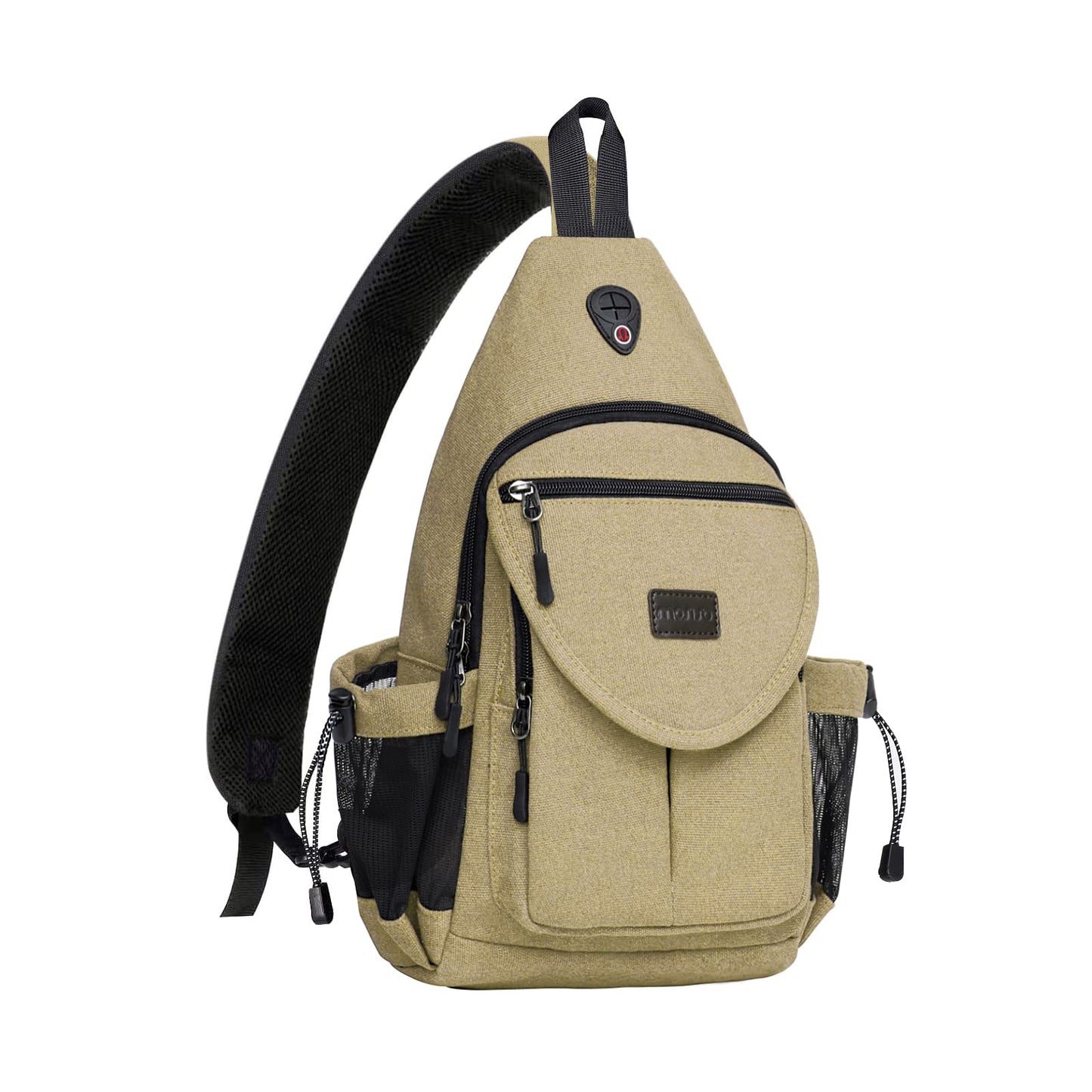 MOSISO Crossbody Sling Bag for Women, Shoulder Backpack, Hiking Daypack Bag, Khaki