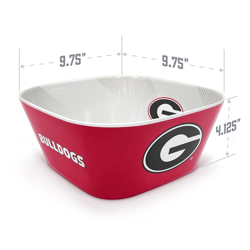 YouTheFan NCAA Georgia Bulldogs Large Party Bowl - Team Colors