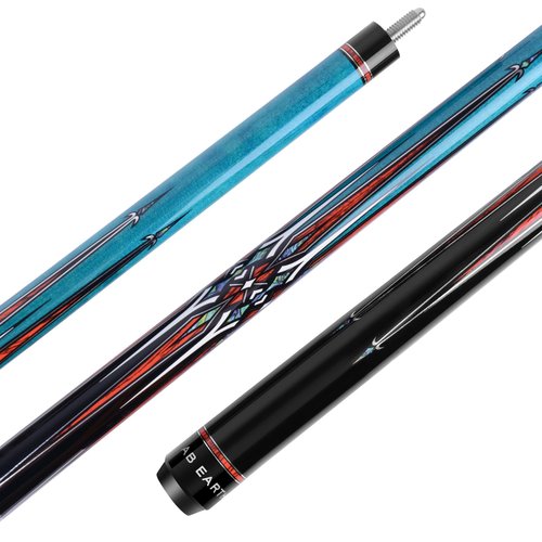 AB Earth 36 Inch/ 42 Inch/ 48 Inch Short Pool Cue Stick for Kids, Canadian Maple Billiard Cues for Tight Spaces, 2024 (Blue 48")