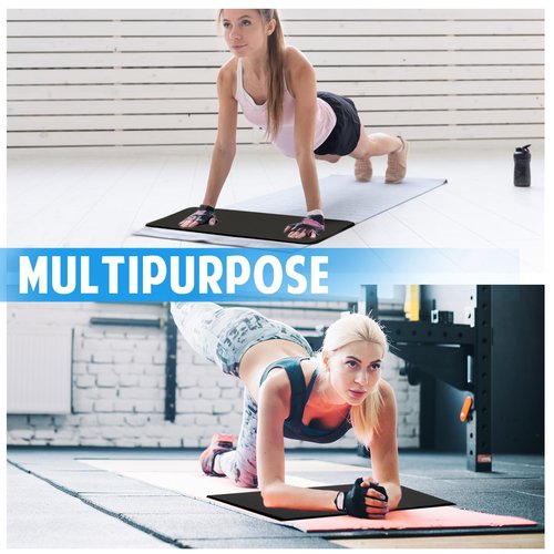 LAIAMER 35in*13in Aerobic Exercise Step Platform Thick Mat, Step Platform Mat Extra Thick Yoga Mat Small Yoga Mat Workout Mat for Exercise at Home for Yoga Cushion for Your Knees, Wrist Protection