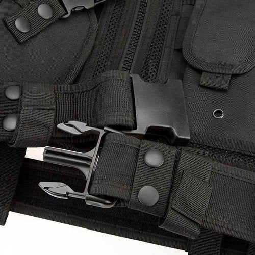 Lixada Tactical Vest Lightweight Breathable Polyester Sports Vest Outdoor Training Vest Adjustable for Adults CS/Hunting/Training