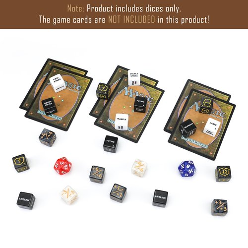 62PCS MTG Dice Counters Bulk Ability Keywords MTG Tokens Shield Life Counter Dice Set for Magic Card Accessories, Compatible with TCG Card Game Accessories CCG Creature Stats