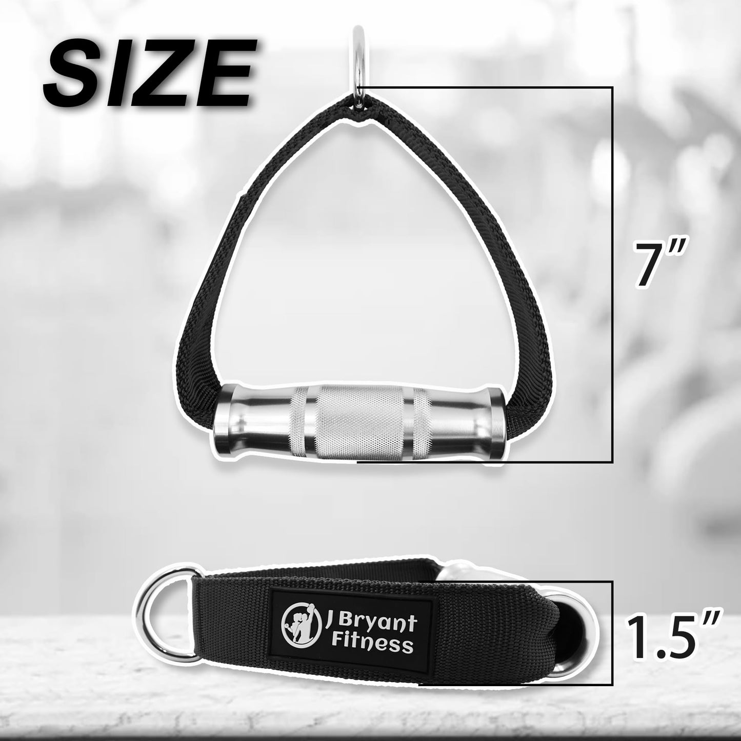 J Bryant Cable Machine Handles Attachment for Pulley Machine Heavy Duty Metal D Handle Aluminum Alloy Handle Grips Durable Workout Handles Pulley LAT Pulldown System