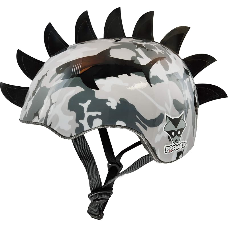Sharkmo Bike Helmet for Kids - Black, One Size, Adjustable Sizing
