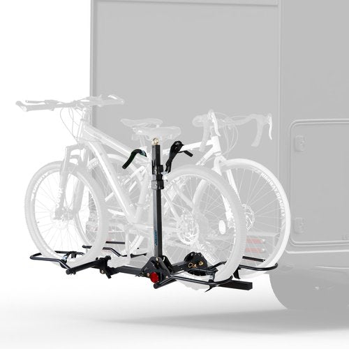 POLESTAR Bike Rack Hitch with Lock, 200 lbs Hitch Mount 2-Bike Rack, Foldable Platform Mount for E-Bike, Up to 5" Fat Tire Bicycle and Standard, fits Car Trucks SUVs RVs Camper Trailer, 2" Receiver