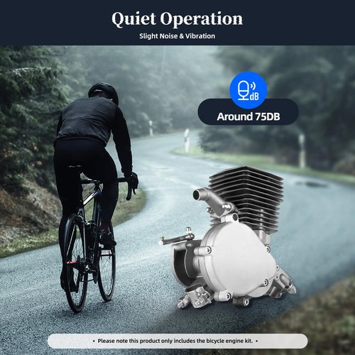 Mahugde Upgraded 100cc Bicycle Engine Kit 2 Stroke Bike Motor, Air-Cooling Gas, Engine Motorized Bicycle Kit with CDI Ignition Mode and 36-Tooth Sprocket for Most 26"/28" Bikes Scooter