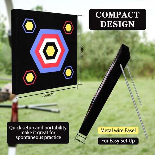 LWANO 20'' Archery Targets High-Density EVA Foam Bow Targets for Recurve & Compound Bow Backyard Outdoor Practice Bow & Arrow Training Shooting