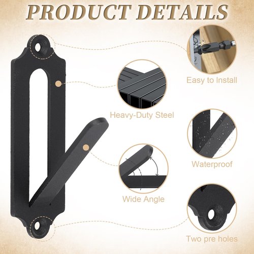 Qonutoci European Mount Skull Hanger - 12 Pack 4.1"x1.4" Deer Hanger, Heavy-Duty Rustproof Hooks for Deer, Antelope, Coyote & Small Game Taxidermy, Easy to Install, Indoor/Outdoor Use