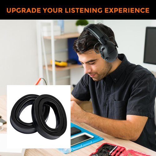 PROTEAR Silicone Gel Ear Pads for 3M WorkTunes/Peltor Sport/Range/Guard/Connect - Self-Adhesive & Cooling Replacement Ear Cushions, Noise Reducing Comfortable Earmuff Pads