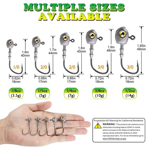 LUCKYFISHING Swimbait Jig Head 15Pcs Freshwater Saltwater Jig Heads for Bass Walleye Trout Fishing Gifts for Men 1/2oz Natural Color