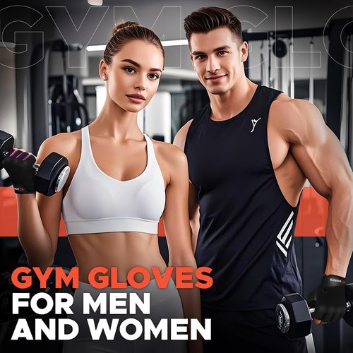 BEACE Weight Lifting Gym Gloves with Breathable Leather Palm for Workout Exercise Training Fitness and Bodybuilding for Men & Women