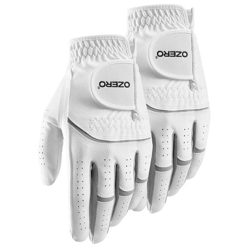 OZERO Golf Gloves Men 2Pack: Microfiber Meadow Touch Flexible Durable Mens Golf Glove with Good Grip and Perforations for Hot and Humid Weather-2*Worn On Left Hand