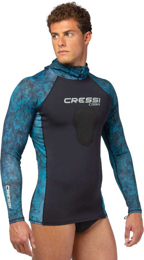 CRESSI Standard Rash Guard, Camo Blue, Small