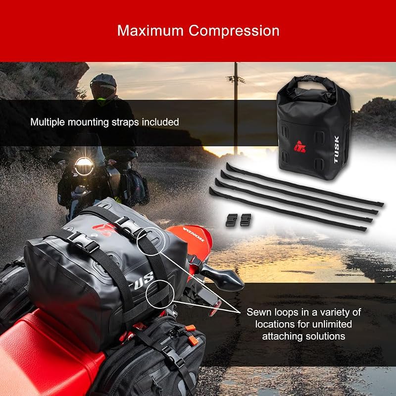 Small Dry Duffel Bag 22L - Waterproof Roll-Top Gear Bag