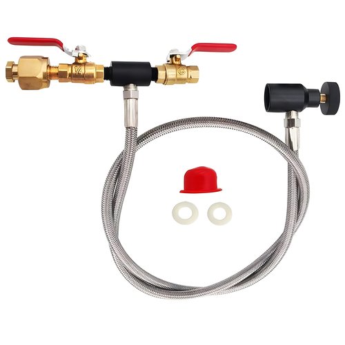 VaVoger Paintball CO2 Tank Refill Station CO2 Cartridges Fill Adapter Strage Stainless Steel Connector Hose for 12oz, 16oz, 20oz, CO2 Tanks